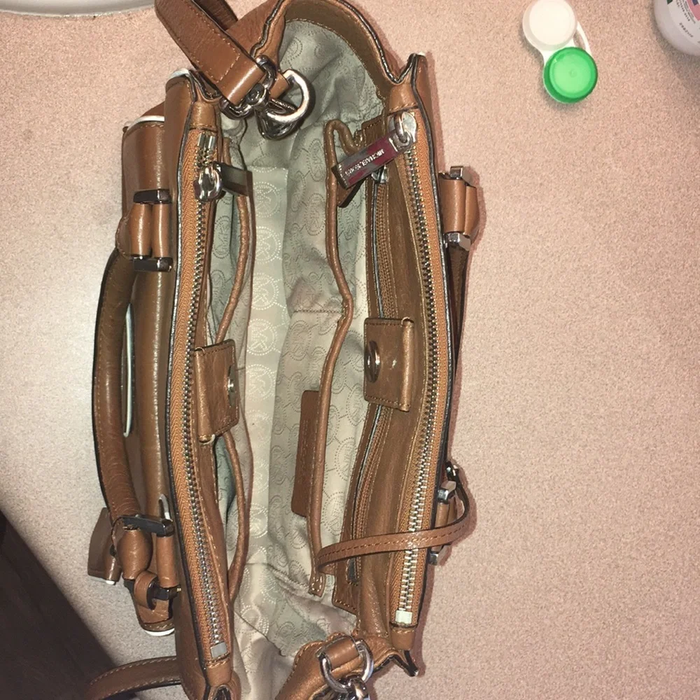 MK Leather Belted Satchel - Picture 4 of 8
